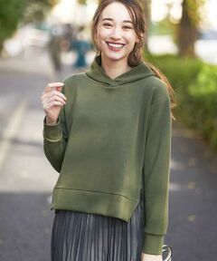 OFUON / オフオン カットソー | 【洗濯機で洗える】サイドファスナーパーカー