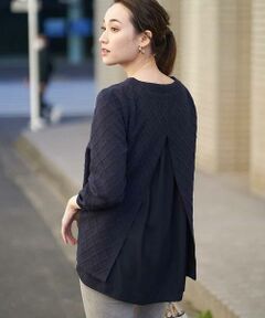 OFUON / オフオン カットソー | 【洗濯機で洗える】異素材ドッキングプルオーバー