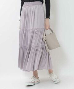 OFUON / オフオン ロング・マキシ丈スカート | 【洗濯機で洗える】ティアードロングスカート