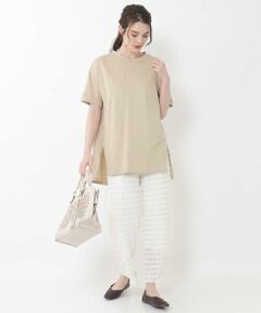 OFUON / オフオン ロング・マキシ丈ワンピース | 【洗濯機で洗える】ワイドTシャツ×バルファスワイドパンツセット