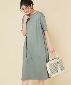 OFUON / オフオン ロング・マキシ丈ワンピース | 【洗濯機で洗える/WEB限定カラー】肩タックフレアカットワンピース