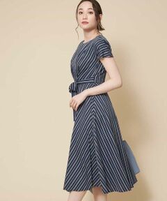 OFUON / オフオン ロング・マキシ丈ワンピース | 【WEB限定/洗える】ストライプロングワンピース