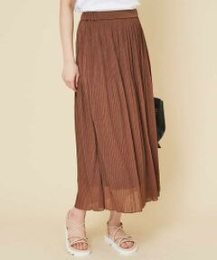 【洗える】【ロングシーズン対応】ヘリンボーンプリーツスカート