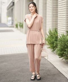 OFUON / オフオン ロング・マキシ丈ワンピース | 【洗濯機で洗える/WEB限定】【ノンストレス】リラックスフレンチスリーブセットアップ