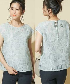 OFUON / オフオン シャツ・ブラウス | 【洗える】オパールフラワープリントブラウス