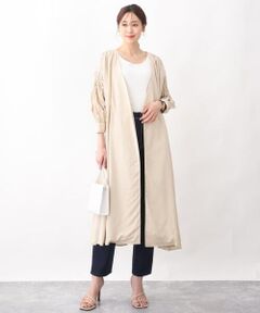 OFUON / オフオン ドレス | 【洗える】スモッキングコートワンピース