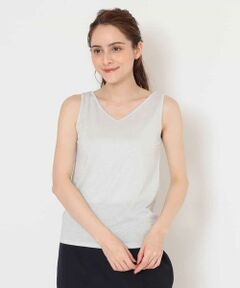 OFUON / オフオン タンクトップ | 【洗濯機で洗える/前後2WAY】ラメタンクトップ