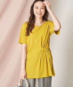 OFUON / オフオン カットソー | 【洗濯機で洗える】ベルト付きチュニック