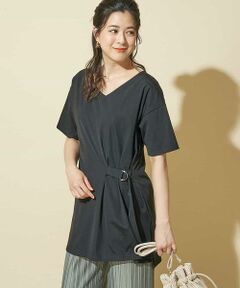 OFUON / オフオン カットソー | 【洗濯機で洗える】ベルト付きチュニック