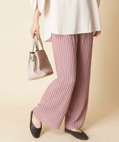 【洗える】【ロングシーズン対応】ヘリンボーンプリーツパンツ