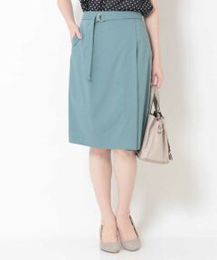 OFUON / オフオン ミニ・ひざ丈スカート | 【洗える】サマーハイパーラップ風タイトスカート
