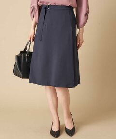 OFUON / オフオン ロング・マキシ丈スカート | 【洗濯機で洗える】リボン付きラップ風スカート