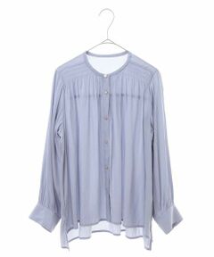 OFUON / オフオン シャツ・ブラウス | 【洗える】シャーリングブラウス