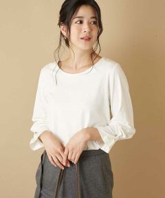 OFUON / オフオン カットソー | 【洗濯機で洗える】パールピン付カットソー