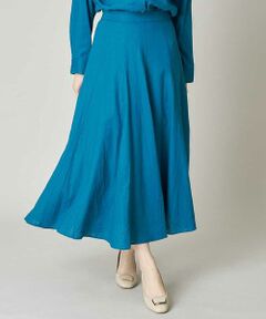 OFUON / オフオン ロング・マキシ丈スカート | 【洗濯機で洗える】リネン混ゴアードフレアスカート