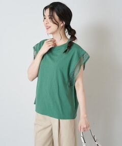 OFUON / オフオン カットソー | 【洗える】デザインレースカットソー