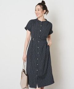 OFUON / オフオン ロング・マキシ丈ワンピース | 【洗濯機で洗える】2WAY前開きワンピース