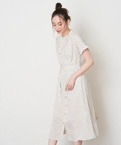 OFUON / オフオン ロング・マキシ丈ワンピース | 【洗濯機で洗える】2WAY前開きワンピース