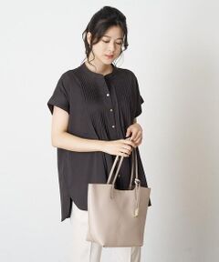 OFUON / オフオン シャツ・ブラウス | 【洗濯機で洗える】ピンタックブラウス