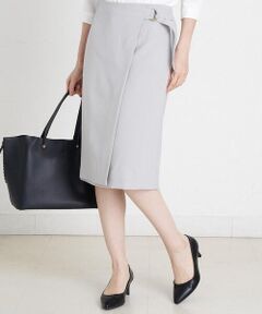 OFUON / オフオン ミニ・ひざ丈スカート | 【洗える】インバーテッドプリーツタイトスカート