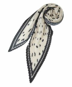 OFUON / オフオン マフラー・ショール・スヌード・ストール | ドット柄プリーツスカーフ