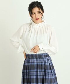 OFUON / オフオン シャツ・ブラウス | 【洗濯機で洗える】ハイネックプリントブラウス