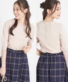 OFUON / オフオン ニット・セーター | 【洗える】バックパールニットプルオーバー