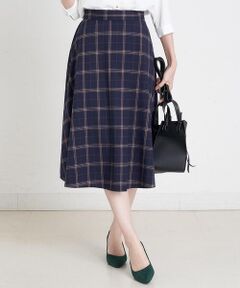 OFUON / オフオン ロング・マキシ丈スカート | チェックフレアスカート/洗える