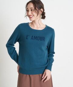 OFUON / オフオン ニット・セーター | 【洗える】ジャカードロゴデザインニット