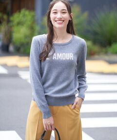 OFUON / オフオン ニット・セーター | 【洗える】ジャカードロゴデザインニット