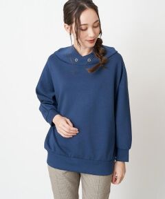 OFUON / オフオン カットソー | 【洗濯機で洗える】パーカー風ドルマンカットソー