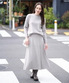 OFUON / オフオン ロング・マキシ丈ワンピース | 【洗える】ニットセットアップ