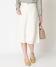 OFUON / オフオン ロング・マキシ丈スカート | 【洗濯機で洗える】ベルト付きフレアスカート