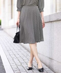 OFUON / オフオン ミニ・ひざ丈スカート | 幾何学プリントスカート/洗える