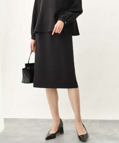 OFUON / オフオン ミニ・ひざ丈スカート | [セットアップ対応]ストレッチダブルクロス セミタイトスカート/洗える