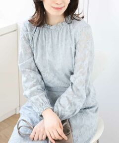 OFUON / オフオン シャツ・ブラウス | カットジャガードブラウス/洗える/WEB限定サイズあり