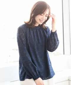 OFUON / オフオン シャツ・ブラウス | カットジャガードブラウス/洗える/WEB限定サイズあり