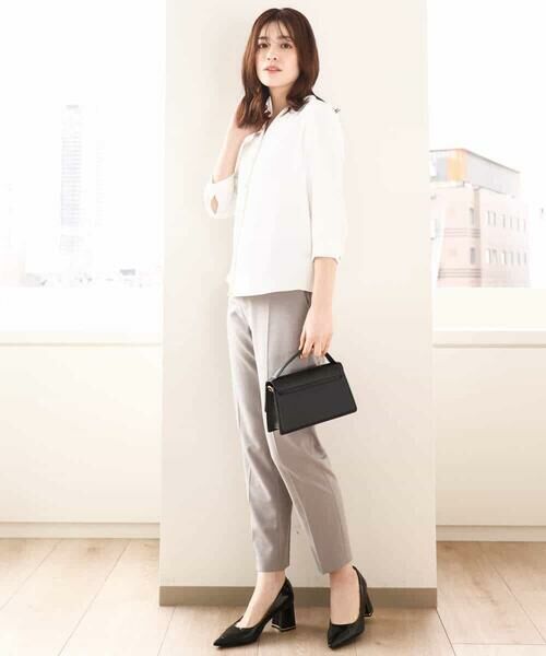 OFUON / オフオン シャツ・ブラウス | サテンジョーゼットVネックブラウス/洗える/WEB限定サイズあり | 詳細11