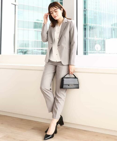 OFUON / オフオン シャツ・ブラウス | サテンジョーゼットVネックブラウス/洗える/WEB限定サイズあり | 詳細15