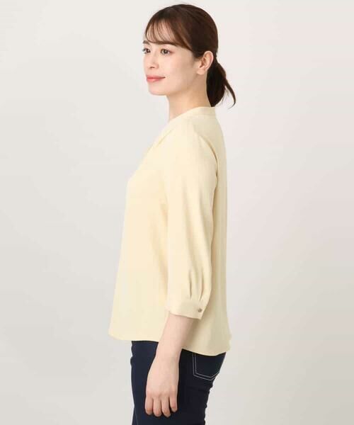 OFUON / オフオン シャツ・ブラウス | サテンジョーゼットVネックブラウス/洗える/WEB限定サイズあり | 詳細26