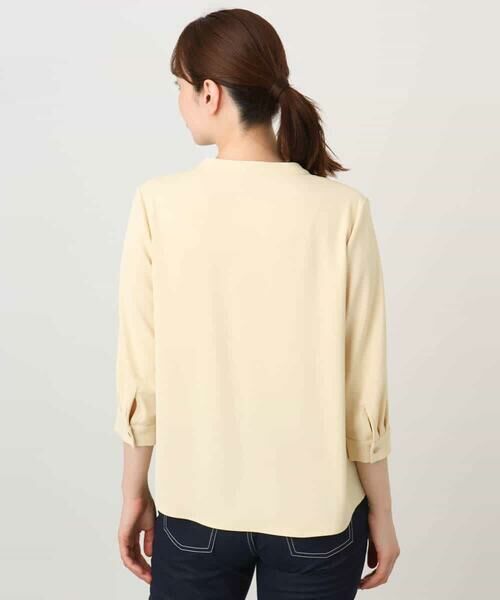 OFUON / オフオン シャツ・ブラウス | サテンジョーゼットVネックブラウス/洗える/WEB限定サイズあり | 詳細27