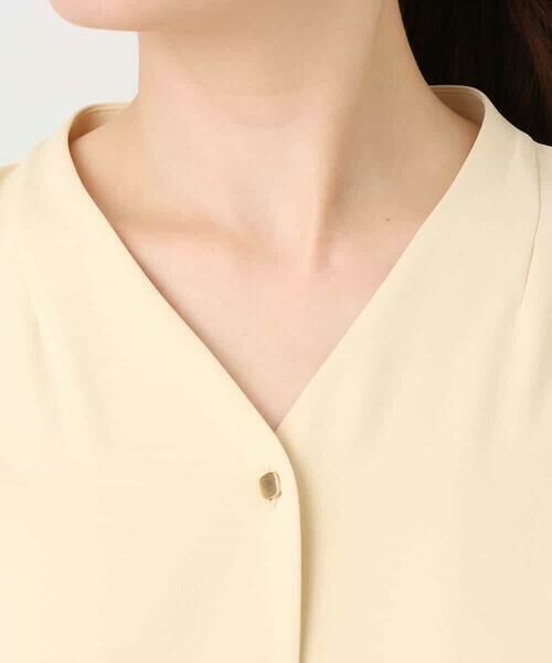 OFUON / オフオン シャツ・ブラウス | サテンジョーゼットVネックブラウス/洗える/WEB限定サイズあり | 詳細28