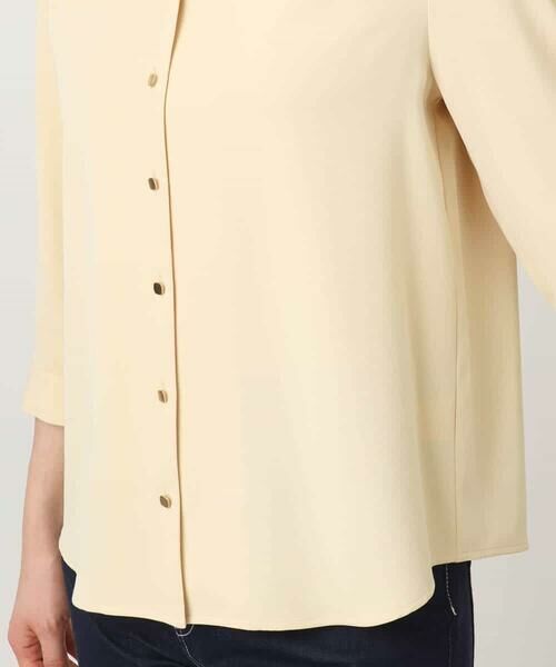 OFUON / オフオン シャツ・ブラウス | サテンジョーゼットVネックブラウス/洗える/WEB限定サイズあり | 詳細30