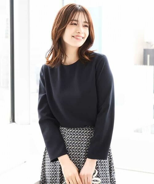 OFUON / オフオン シャツ・ブラウス | クルーネック長袖ブラウス/洗える/WEB限定サイズあり | 詳細1