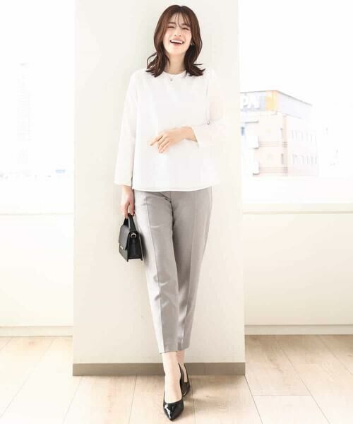 OFUON / オフオン シャツ・ブラウス | クルーネック長袖ブラウス/洗える/WEB限定サイズあり | 詳細16