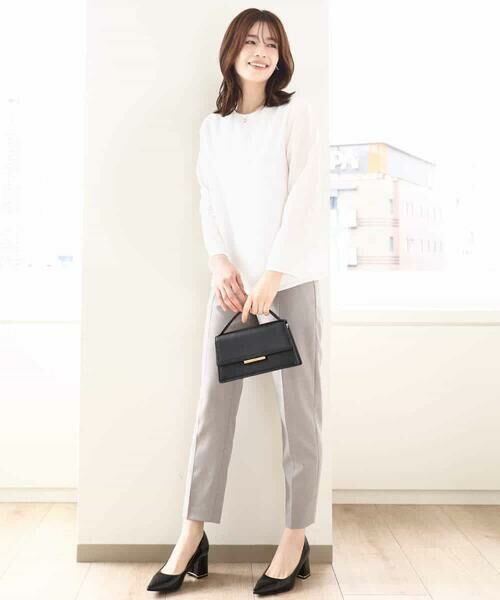 OFUON / オフオン シャツ・ブラウス | クルーネック長袖ブラウス/洗える/WEB限定サイズあり | 詳細18