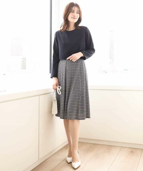 OFUON / オフオン シャツ・ブラウス | クルーネック長袖ブラウス/洗える/WEB限定サイズあり | 詳細2