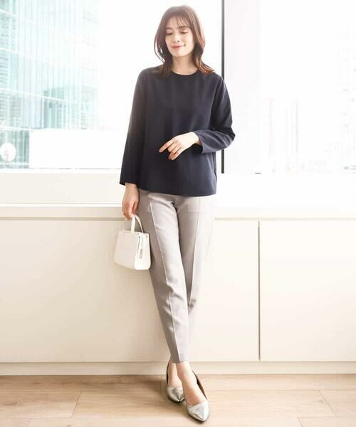 OFUON / オフオン シャツ・ブラウス | クルーネック長袖ブラウス/洗える/WEB限定サイズあり | 詳細7