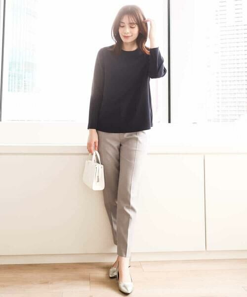 OFUON / オフオン シャツ・ブラウス | クルーネック長袖ブラウス/洗える/WEB限定サイズあり | 詳細8