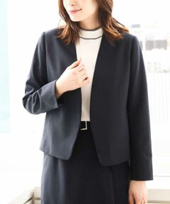 OFUON / オフオン ノーカラージャケット | [セットアップ対応]カラーレスジャケット/洗える